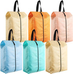 6 Pcs Travel Shoe Bags with Zipper Nylon Portable Waterproof Suitcase Shoe Organizer Packing for Golf(S,Pastel)