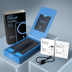 myCharge CliqLuxe Magnetic Wireless Power Bank 5,000mAh | iPhone & MagSafe Compatible | Qi2.2 25W Mag Safe Portable Charger | Built-in Stand | 20W PD USB-C Port | Premium Black Fabric