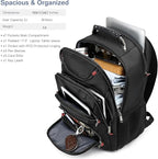 Boavan Laptop Backpack for men, 17.3 inch Laptop Bag with USB Port, Waterproof Travel Work Backpack Purse, Anti-Theft Teacher Nurse Doctor Casual Bookbags Office Business backpack ，Black
