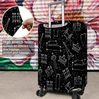 Travel Luggage Cover Suitcase Protector Fits 18-32 Inch Wheel Covers PatternedTravel Related Items Flower Luggage Protector Elastic L