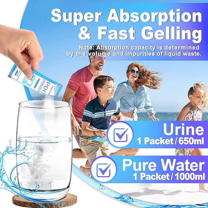 Portable Toilet Gel, Poo Powder for Portable Toilet, Camping Toilet Gel, Pee Powder, Portable Toilet Powder for Outdoor Camping and Hiking Toilet Gel Powder