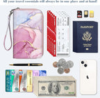 Fintie Family Passport Holder Wallet, RFID Blocking Travel Document Organizer Clutch Bag Credit Cards Case Cover for Women Men