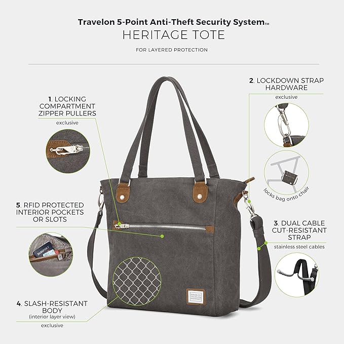 Travelon Anti-Theft Heritage Tote Bag