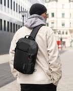 tomtoc 7L Sling Backpack Crossbody Bag for Men Women, EDC Daypack Chest Shoulder bag for 14-inch MacBook Pro M5 Pro/Max, 13" MacBook Air, 13" iPad Air M4/Pro M5, Organized, Daily Use, Work, Travel-S