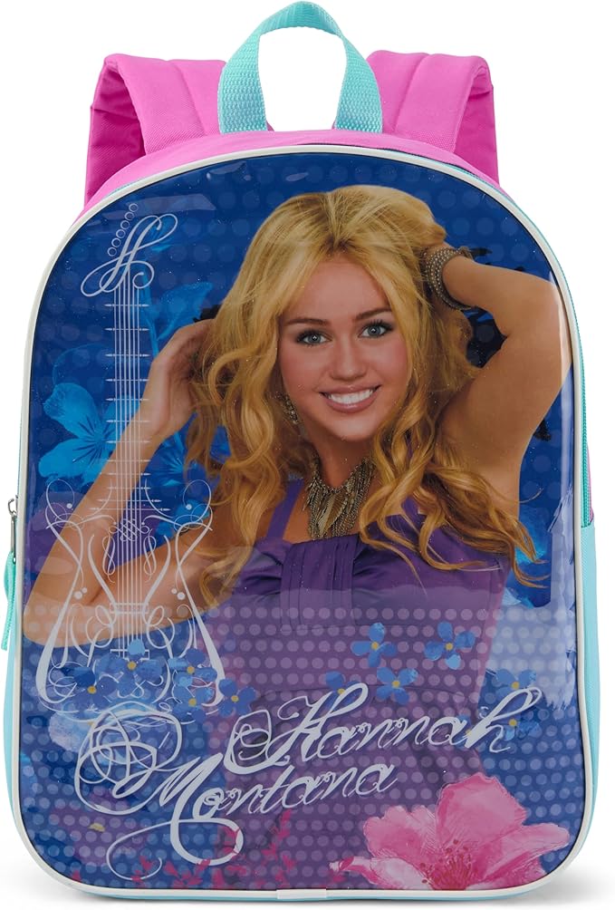 Disney Hannah Montana Backpack for Kids - Cute & Durable Kids Backpack for Girls with Padded Straps & Zip Compartment - Ideal Toddler Bookbag for School & Travel - 15”