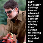 3M Ear Plugs, E-A-Rsoft Yellow Neons 315-1251, 200 Pair of Disposable Earplugs, Pairs Individually Wrapped, Slightly Longer, Uncorded, 33 NRR, Tapered Cylinder Shape, Slow Recovery Foam