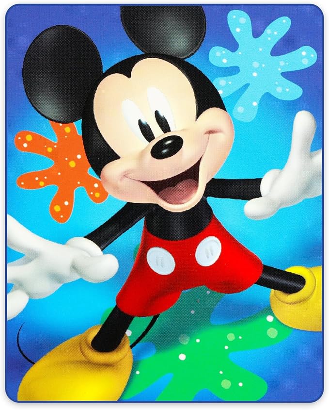 Disney Mickey Mouse Travel Blanket and Pillow Set - Bundle Throw Blanket, Neck Pillow, Stickers, More | Mickey Travel Accessories for Kids, Boys