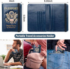 Coowayze Passport Holder for Men Women RFID Blocking US Passport Cover Case, Waterproof Leather Passport Book Protector with Vaccine Card Slot Travel Document Organizer