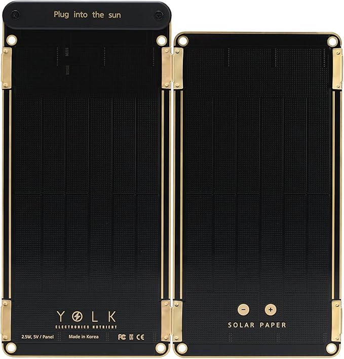 Solar Paper + Pouch, Paper-Thin and Light Portable Solar Charger with Ultra-High-Efficiency (5W)