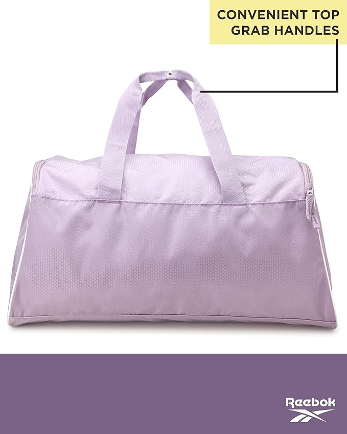 Reebok Duffle Bag - Lightweight Unisex Carry On Gym Bag - Travel and Sports Duffel Bags for Men and Women, Denver - Lavender