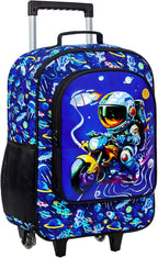 Kids Luggage for Boys, Water Resistant Rolling Suitcase, Cool Astronauts Travel Carry on for Elementary Preschool Toddler