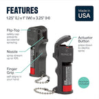 Mace Personal Safety Alarm & Mace Pepper Spray Kit - Loud 130db Siren with Built in Emergency Whistle, 10 Feet Range Pocket Model (0.42 oz) Self Defense Pepper Spray for Women & Men