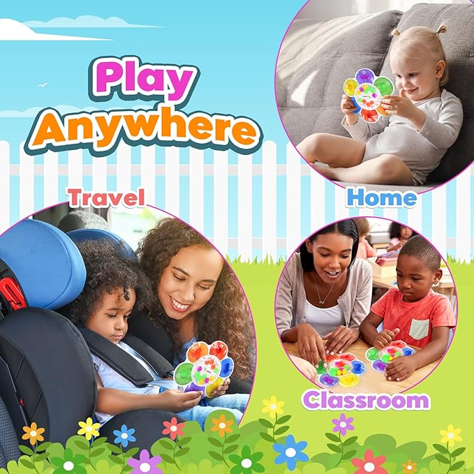 ZaxiDeel Sensory Toys Color Sorting Toys: Quiet Fidgets for Classroom Montessori Toy for Toddlers, Preschool Learning Activities Calm Dwon Travel Toy for Boys Girls Gifts Ages 1-3 3-5
