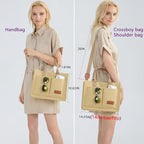 ZHMO Canvas Tote Bag for Women,Women's Bags Crossbody Bags Work Laptop Tote Bag Large Handbags Purse for Travel Nurse Teacher