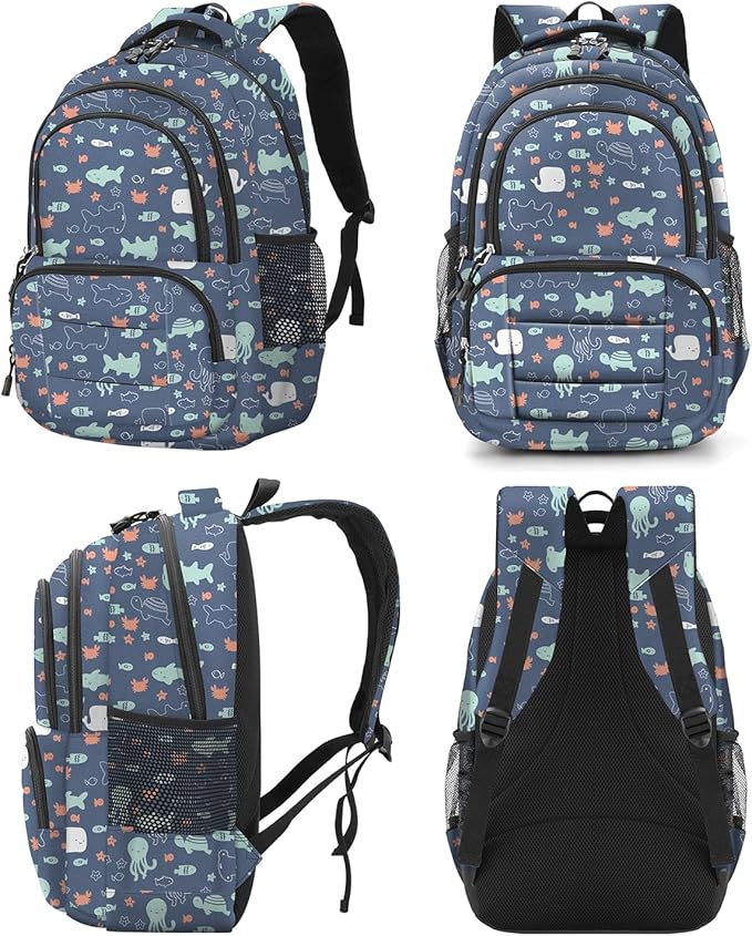 rickyh style School Backpack Travel Bag for Men & Women Lightweight College Back Pack with Laptop Compartmen