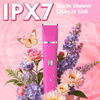 Bikini Trimmer for Women - IPX7 Waterproof Pubic Hair Remover for Shower & Travel, 3-in-1 Bikini Trimmer with Body/Round/Curved Heads, Hypoallergenic Foil & Ceramic Blades, Self-Care Gifts for Women