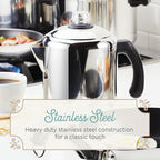 Farberware Classic Stainless Steel Yosemite 12-Cup Coffee Percolator, Percolator Coffee Pot