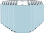 Blank Beer Can Coolers Sleeves (14-Pack) Soft Insulated Beer Can Cooler Sleeves - HTV Friendly Plain Can Sleeves for Beer Cans & Bottles - Blanks for Vinyl Projects & Wedding Favors (Light Blue)