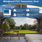 Inflatable Camping Tent with Electric Air Pump - 420D Heavy Duty Oxford - 5 Min Auto-Inflation - Panoramic Stargazing Skylight - 4 Season Luxury Glamping Cabin, 4-10 Person Multiple Sizes