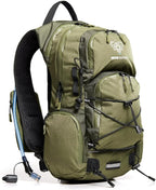 Water Buffalo Hydration Backpack - Sherpa 22L Hiking Backpack with Water Bladder - Water Backpack for Hiking with Waterproof Zippers, Phone & Pole Holders