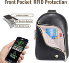 INICAT RFID Blocking Sling Bag, Anti Theft Crossbody Bag for Women, Travel Fanny Pack Style Purse, Vegan Leather