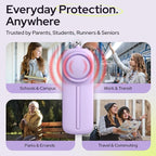 Weten Personal Safety Alarm Keychain - 130dB Siren, LED Light, Panic Pin – Compact Self-Defense Device and Emergency Whistle Alternative for Women, College, Travel, and Night Walk Protection (Purple)