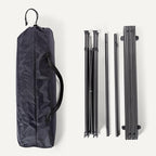 Amazon Basics Portable Folding Aluminum Camping Table, Tall, Black