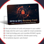 SaiTech IT 10 PK RFID Blocking Cards Protect Your Entire Wallet, Purse, and Cards from NFC Contactless Theft Wallet for Men & Women - Orange Black (10 Pack CL)