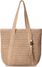Trifabricy Beach Bags for Women, Large Beach Bag, Woven Straw Tote Bags Waterproof, Weaving Swim Shopping Travel Bag