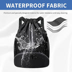 JELUTAR Drawstring Backpack Gym Bag with Shoes Compartment for Soccer, Basketball, Swim, Water-Resistant String Backpack Beach Cinch for Women Men