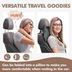 Tirrinia Travel Blanket and Pillow Set, Soft Compact Airplane Blanket with Foot Pockets, 4-in-1 Travel Essentials for Women Men, Portable Travel Gifts for Her, Travel Blanket for Airplanes, Cars