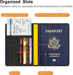 FINTIE Passport Holder, Slim Travel Wallet RFID Blocking Card Case Cover Passport Cover Protector Essentials with Credit Card Slots for Women/Men | Slim, RFID Blocking, Card Case Cover, Essentials, Credit Card Slots