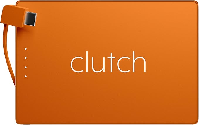 Clutch - Pro USB-C Portable Charger - Compatible with iPhone 15, 16, 17 & Android Devices - Power Bank Magnetic Battery - TSA Travel Approved - USB Rechargeable - Built-in Cable - 5000 mAh - 3.7oz