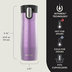 Contigo AUTOSEAL West Loop Vacuum-Insulated Stainless Steel Travel Mug with Easy-Clean Lid, 20 oz, 2-Pack