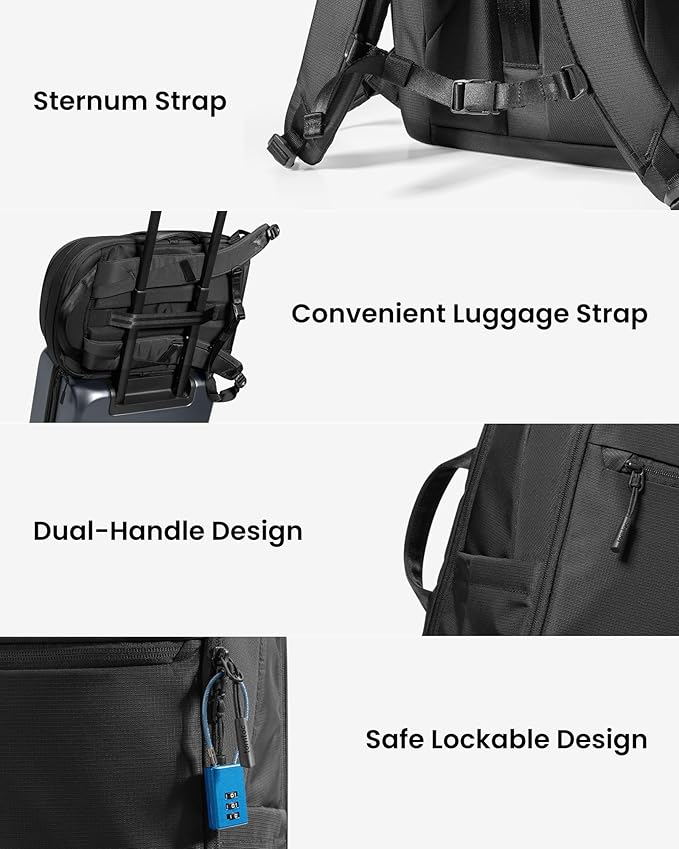 tomtoc 16-Inch Laptop Backpack, 22L Lightweight Daypack, Protective Organized Work Bag for Office, Daily Commute, Weekends & Everyday Carry