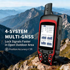 A6 Handheld GPS for Hiking, Rugged Waterproof GPS Navigator with 20 Hrs of Battery Life, 2 Navigation Mode, 2.4" Color Display and GPS Compass, Moon Phase Information