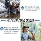 Yuclet YWF01 Personal Filter Straw for Drinking Survival, Portable Water Purifier Filtration System Survival Gear and Supplies for Camping, Hiking, Travel, and Emergency Preparedness, Pack of 1
