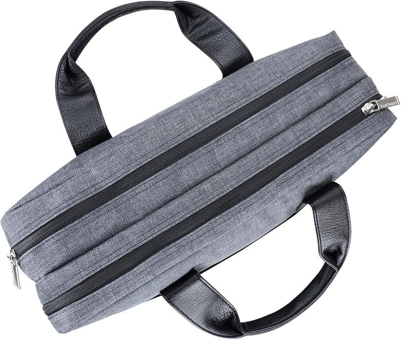 Vangoddy Laptop Bag Crossbody Messenger Water Resistant Shoulder Briefcase Professional Computer Case Gray for Work, Commute