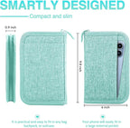 Passport Holder for Travel, Women Rfid Blocking Passport Wallet, Travel Essentials Premium Wallets, Waterproof Passport Holders Bag for Men Traveling, Travel Document Organizer Credit Cards Case