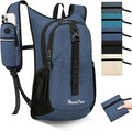 Seektop 15L Small Hiking Backpack for Women Men, Lightweight Hiking Packable Daypack with Phone Pocket for Travel Camping (Dark Blue, 15L)