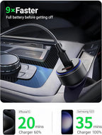 Car Charger for iPhone 17/17 Pro Max USB C Fast Charger,2Pack 90W 3-Port Charger Adapter for iPhone 16/16 Plus/16 Pro/16 Pro Max/15/14/Pro Max/AirPods4/ iPad Pro/Mini, (USB C to C Cable)