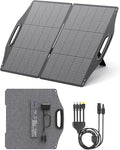 BigBlue 100W Solar Panel w/USB-C(45W PD)+USB-A(Fast Charging 18W) & MC-4 Ports, IP68 Waterproof, Camping Essentials, Folding Portable Solar Charger w/Kickstand for Power Stations, Phones, Tablets