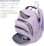 Boavan Laptop Backpack for women, 15.6inch Laptop Bag with USB Port, Waterproof Travel Work Backpack Purse, Anti-Theft Teacher Nurse Doctor Casual Bookbags Office Business backpack，Purple
