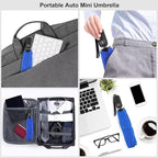 Compact Travel Umbrella for Purse - Flat Handle, Waterproof for Light Rain