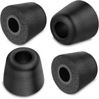 [6 Pairs] Earphone Tips New bee 12pcs Replacement Earbud Tips Blocking Out Ambient Noise Memory Foam Earbuds Inner 4.9mm for in-Ear Headphones with 5mm-7mm Tips (Black, S/M/L)