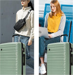GinzaTravel 4 Piece Hard Shell Luggage Sets with Spinner Wheels PP Hardside Large Suitcase with Wheels TSA Lock,20 inch 24 inch 28 inch,Green