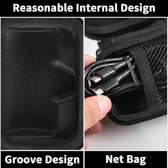 casmilee 【NOT Included Power Bank】 Portable Charger Case for iWalk/for Swyop/for Feob/for Charmast/for JEJILL/for LanLuk/for VEGER/for Taegila/for Kuulaa and More Small Charging Battery Pack, Black