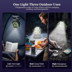 AJVV Camping Fan with Light, Remote and Oscillation, Battery Powered Hanging Tent Fan, Rechargeable Portable for Camp, Outdoor, Emergencies, Fishing, RV Travel, Jobsite