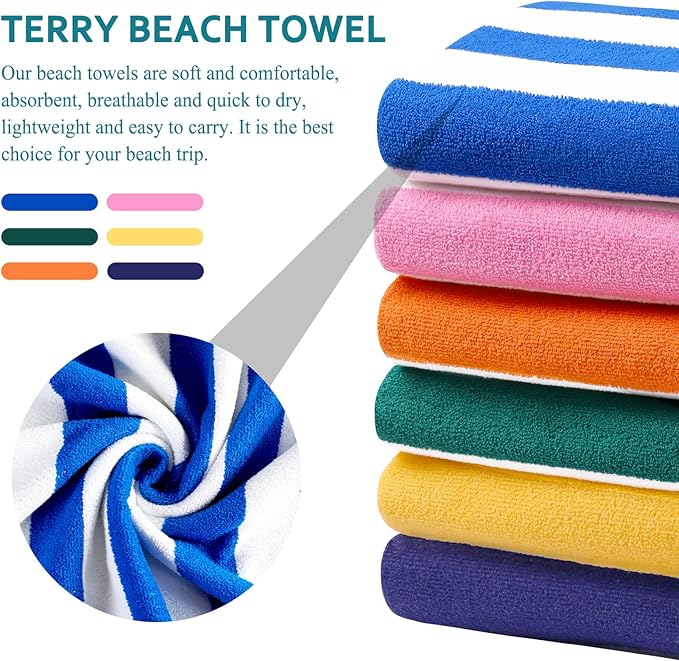 2 Packs Extra Large Beach Towel Bath Towel 72 * 40 Set Oversized Soft Microfiber Terry Blanket NOT Cotton Mexico Costa Bahamas Punta Absorbent Cana Trip Must Have Water Park Vacation Essentials