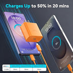 45W Super Fast Charger USB Type C Charger Cord 6.6FT with Android Phone Charger Fast Charging Block for Samsung Galaxy S25/S25 Ultra/S25+/S24 Ultra/S24/S24+/S23 Ultra/S23/S22/S20/S21/Note 10/20,Orange